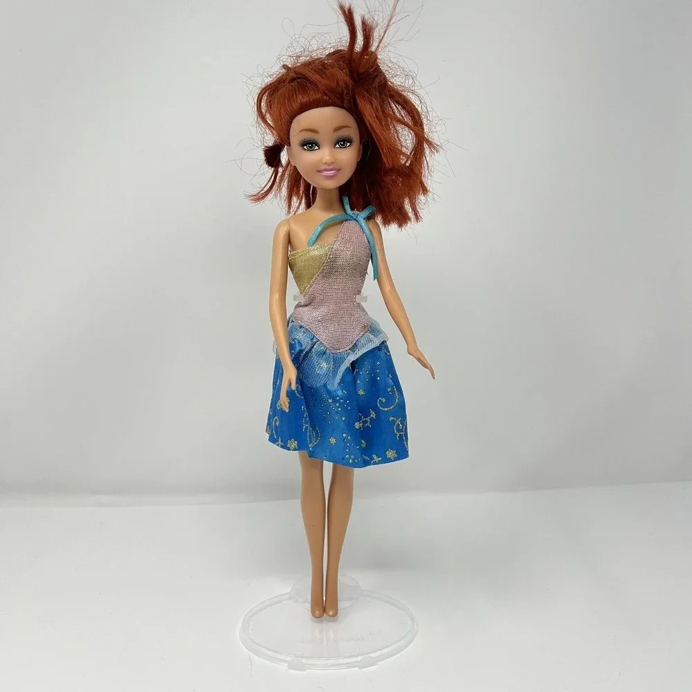 Zuru Sparkle Girlz Fashion Fantasy Doll Collection Red Hair Doll Pink Blue Dress